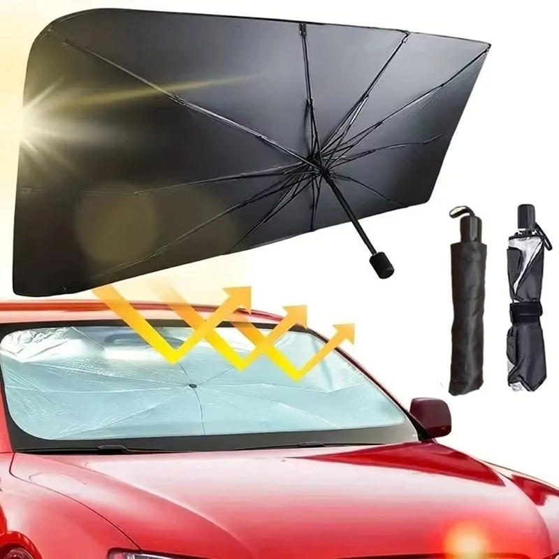 Multi Purpose Convenient Folda - đánh giá và giá Car Sunshade Windshield Umbrella Foldable