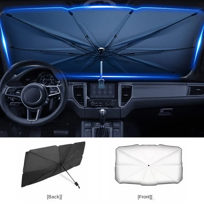 Multi Purpose Convenient Folda - đánh giá và giá Car Sunshade Windshield Umbrella Foldable
