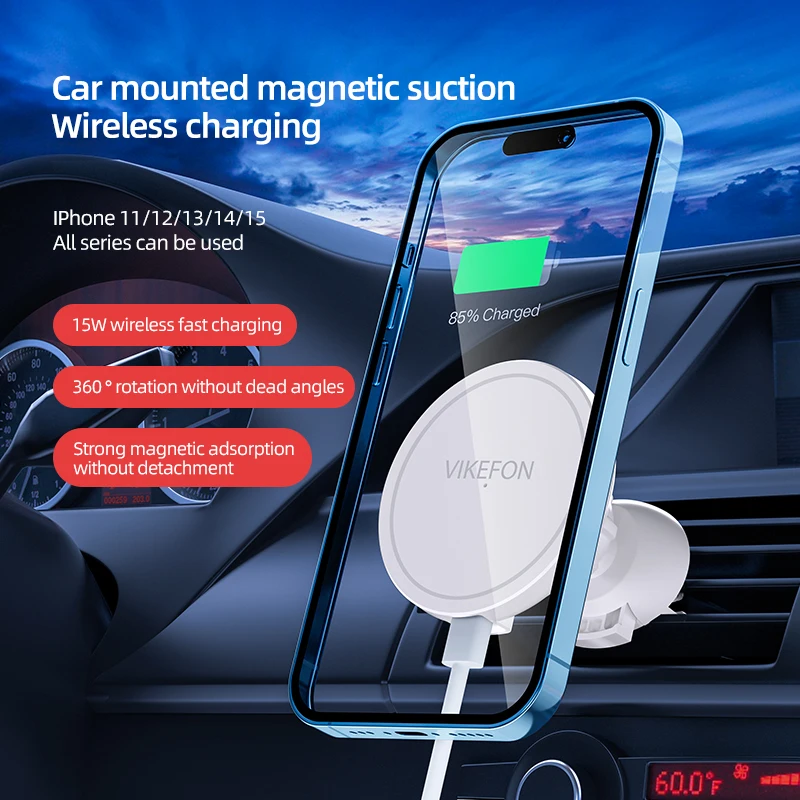 VIKEFON Magnetic Car Wireless  - đánh giá và giá Wireless Car Charger Mount Fast Charging