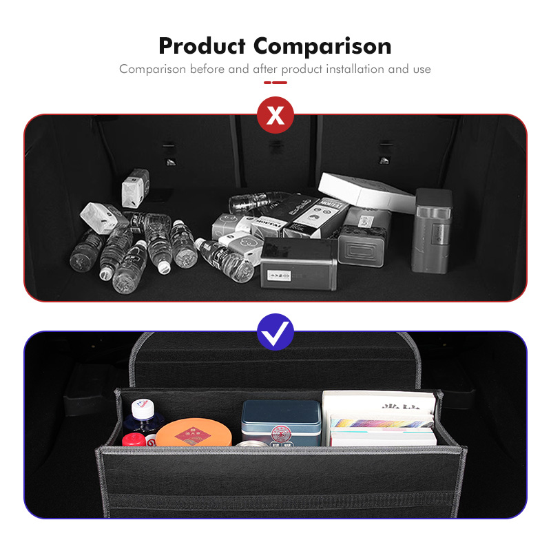 For Denza Foldable Felt Car Tr - đánh giá và giá Car Trunk Organizer Foldable Storage Box
