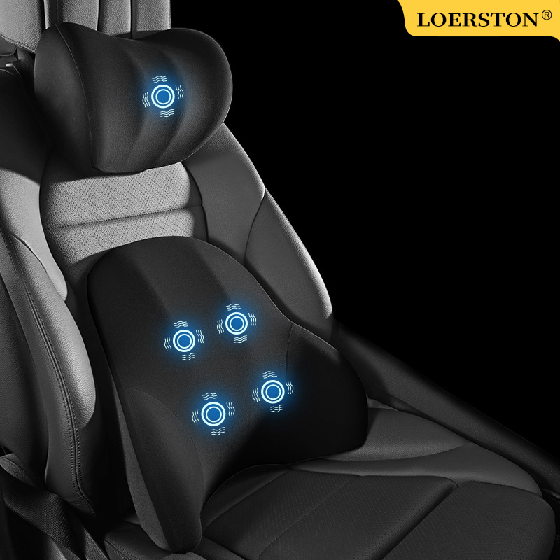 PU Leather Car Lumbar Support  - đánh giá và giá Memory Foam Car Neck Pillow Lumbar Support